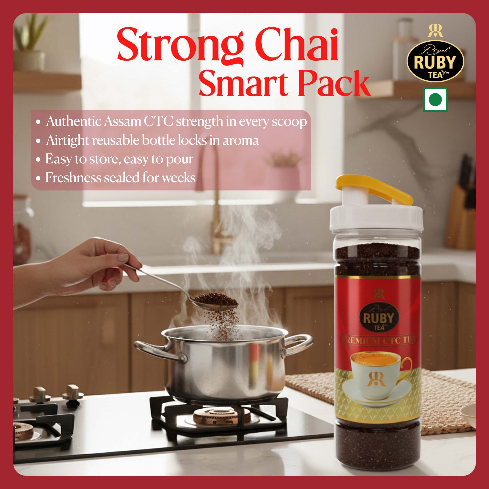 Royal Ruby Premium Royal Tea 250g Dispenser Jar